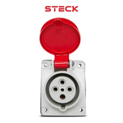 Imagem de 9 Tomada Embutir Newkon 16A 3P+T Steck 380/440V IP44 N4046