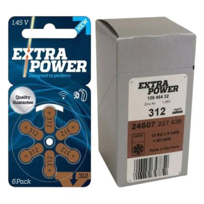 Imagem de 90 Pilhas 312 PR41 Aparelho Auditivo Extra Power 15 Cartelas
