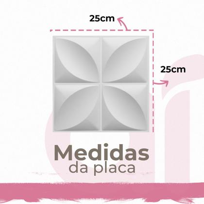 Imagem de 90 Placas Pvc 3d Revestimento de Parede Auto relevo decorativa Quarto Sala Cozinha 25cm x 25cm