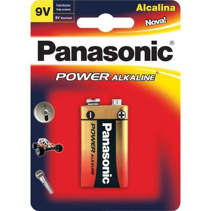 Imagem de 9V Bateria Alcalina Panasonic Kit C/4 Pilha 9V Original