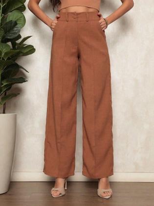 Imagem de A-Lows O&L calca Social pantalona de linho