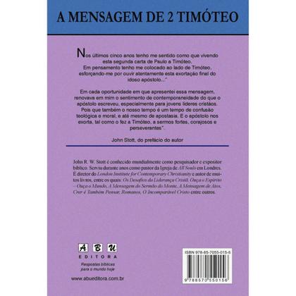 Imagem de A Mensagem de 2 Timóteo | John Stott - ABU