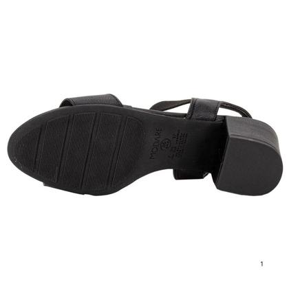 Imagem de A Sandália Modare Ultraconforto Salto Bloco Elastano Feminina Preto