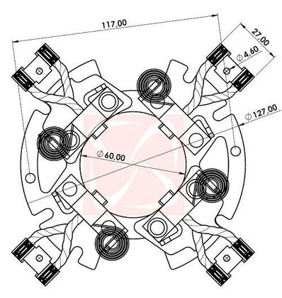 Imagem de A121 PORTA ESCOVAS  MOTOR DE PARTIDA 10479196 1993910 10478961 10479292 10479310 Mercedes-Benz Caminhão 2638Cargo Cummin