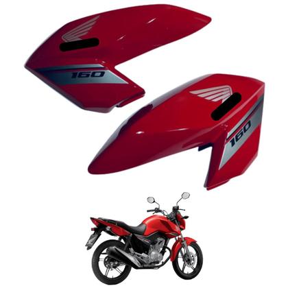 Aba (Asa) Tanque Cg Fan 160 2016 até 2021 + Farol Completo Com Aranha do Painel - Sportive Imagem de Aba (Asa) Tanque Cg Fan 160 2016 até 2021 + Farol Completo Com Aranha do Painel