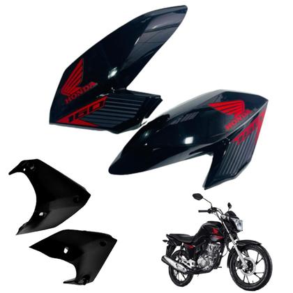 Aba (Asa) Tanque Cg Fan 160 2016 até 2021 + Farol Completo Rabeta Traseira 3 peças - Sportive Imagem de Aba (Asa) Tanque Cg Fan 160 2016 até 2021 + Farol Completo Rabeta Traseira 3 peças