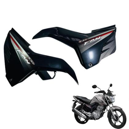 Imagem de Aba (Asa) Tanque Cg Fan 160 2016 Até 2021 + Tampa Lateral Farol Completo Rabeta Traseira 3 peças