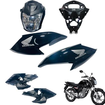 Aba (asa) Tanque Cg Fan 160 2022 / 2024 + Farol Completo Com Aranha Rabeta Traseira - Sportive Imagem de Aba (asa) Tanque Cg Fan 160 2022 / 2024 + Farol Completo Com Aranha Rabeta Traseira