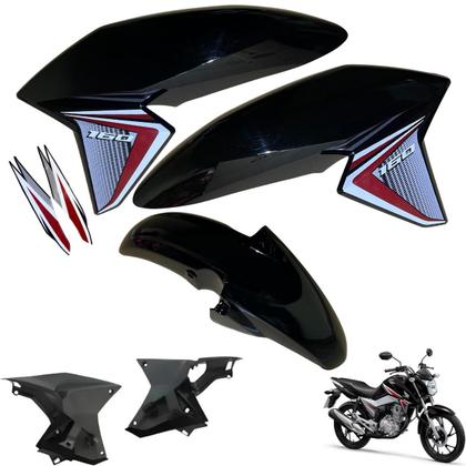 Imagem de Aba (Asa) Tanque Cg Titan 160 2016 até 2021 + Tampa Lateral Paralama Dianteiro