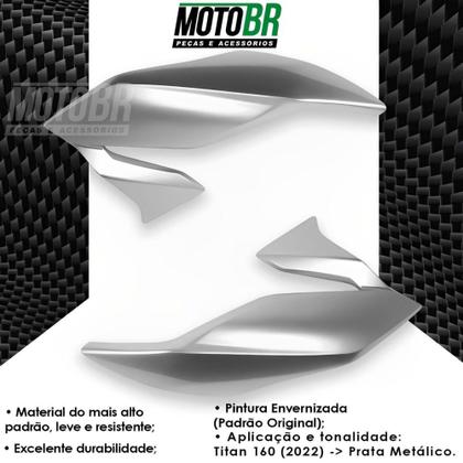 Imagem de Aba Tanque Titan 160 Ex 2022 Prata Metálico - Sportive