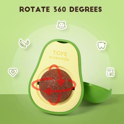 Imagem de Abacate De Brinquedo Para Gatos Com Catnip Erva Gato Natural