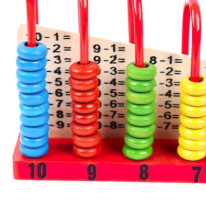 Imagem de Ábaco 10 Hastes Educativo Matemática Contas Quantidades - Dm Toys