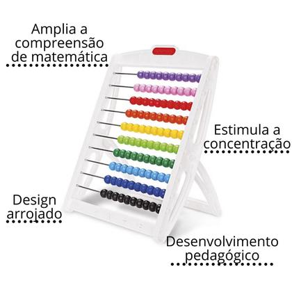 Imagem de Abaco contador com bolinhas escola brinquedo educativo poliplac