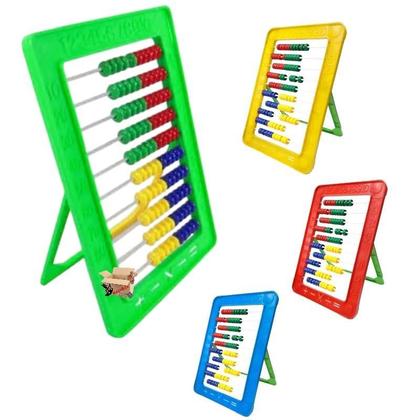 Imagem de Abaco Contador Plastico Escolar Com 100 Bolinhas Matematica
