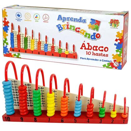 Imagem de Ábaco Didático Escolar Matemática Aprender - Dm Toys