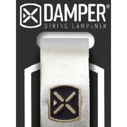 Imagem de Abafador damper md tag metal couro prata metálico dmmd01