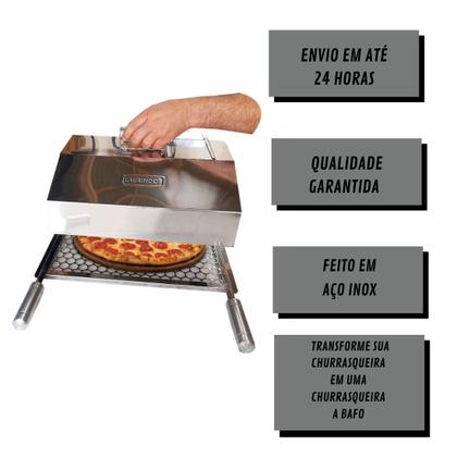Imagem de Abafador De Inox 45x39 Para Grelha, Churrasqueira a Bafo