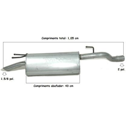 Imagem de Abafador Silencioso Traseiro Idea Adventure 1.8 8v 2006/2011