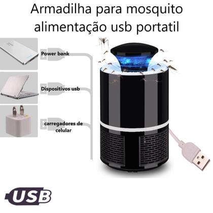 Imagem de Abajour Armadilha De Mosquito Pernilongo Led Violeta + Fonte