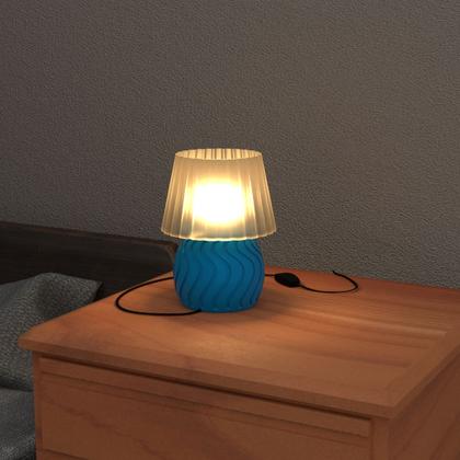 Imagem de Abajur Base Luminária de Mesa Cabeceira de Cama Escritório Quarto Sala com Lâmpada - ARTBOX3D