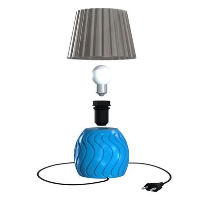 Imagem de Abajur Base Luminária de Mesa Cabeceira de Cama Escritório Quarto Sala com Lâmpada - ARTBOX3D