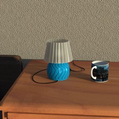 Imagem de Abajur Base Luminária de Mesa Cabeceira de Cama Escritório Quarto Sala com Lâmpada - ARTBOX3D