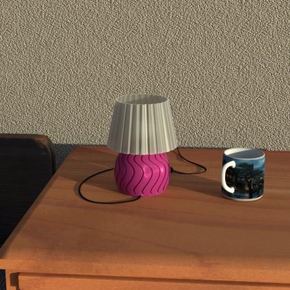Imagem de Abajur Base Luminária de Mesa Cabeceira de Cama Escritório Quarto Sala com Lâmpada - ARTBOX3D