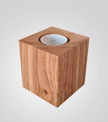 Imagem de Abajur Cube Madeira Quarto Mesa De Cabeceira De Cama
