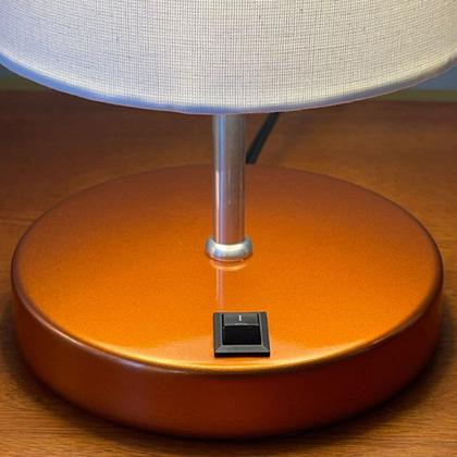 Imagem de Abajur De Mesa Clássico Redondo Com Interruptor Com Cúpula Para Decoração Casa e Sala Estar, Quarto Cabeceira de Cama, Escritório leitura