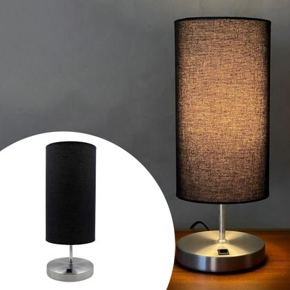 Imagem de Abajur De Mesa Clássico Redondo Com Interruptor Com Cúpula Para Decoração Casa e Sala Estar, Quarto Cabeceira de Cama, Escritório leitura