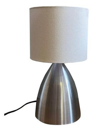 Imagem de Abajur de Mesa Cone Escovado Com Cúpula Para Decoração Casa e Sala, Quarto Cabeceira de Cama e Escritório leitura