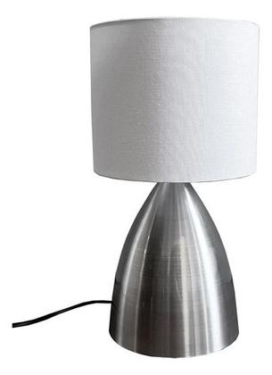 Imagem de Abajur de Mesa Cone Escovado Com Cúpula Para Decoração Casa e Sala, Quarto Cabeceira de Cama e Escritório leitura