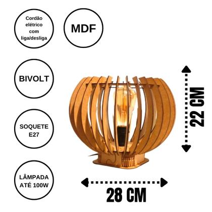 Imagem de Abajur de Mesa em MDF