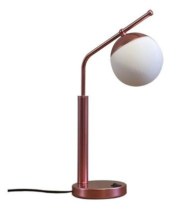 Imagem de Abajur De Mesa Inclinado Jabuticaba Com Globo Vidro 12cm com Lâmpada Branco frio Para Sala, quarto, cama e cabeceira