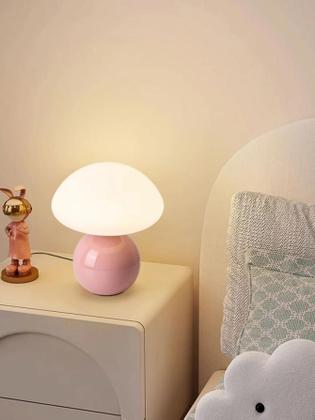 Imagem de Abajur de Mesa LED com 5 Cores - Branco, Rosa, Vermelho, Bege e Laranja