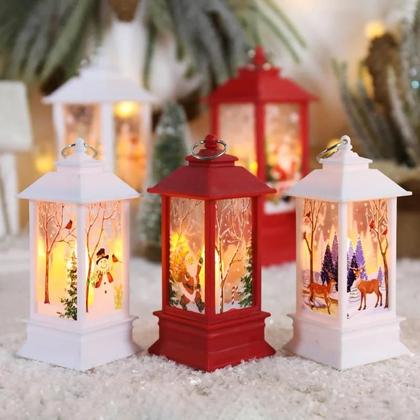 Imagem de Abajur de Natal com Boneco de Neve - Decoração de Mesa