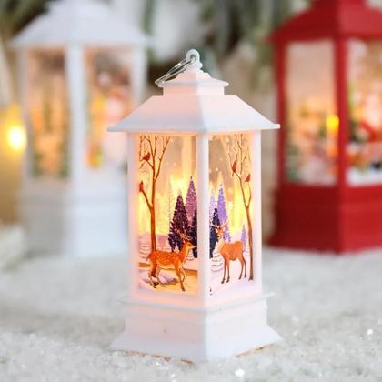 Imagem de Abajur de Natal com Boneco de Neve - Decoração de Mesa
