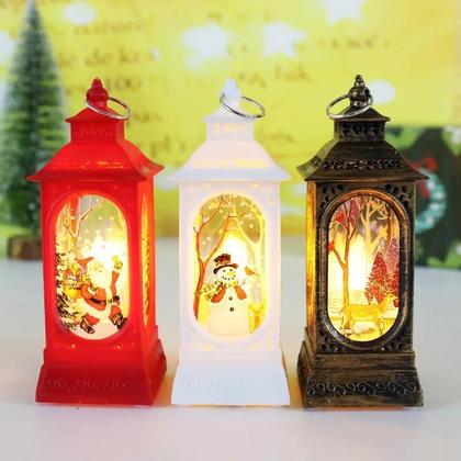 Imagem de Abajur de Natal com Boneco de Neve - Decoração de Mesa