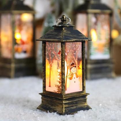 Imagem de Abajur de Natal com Boneco de Neve - Decoração de Mesa