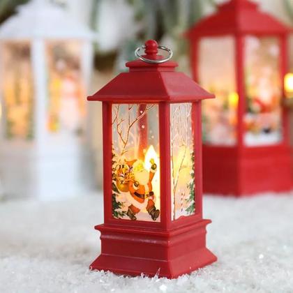 Imagem de Abajur de Natal com Boneco de Neve - Decoração de Mesa