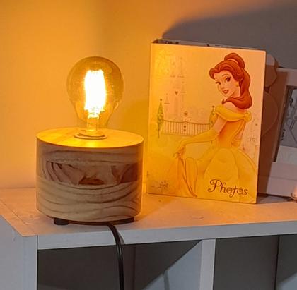 Imagem de Abajur de Quarto Madeira Pinus Decorativo Cores Variadas Envio Imediato!