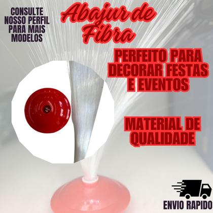 Imagem de Abajur Fibra Otica Led Decoraçao Eventos Comemoraçao Festa