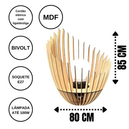 Imagem de Abajur Grande de Chão El Salvador MDF Luminária -