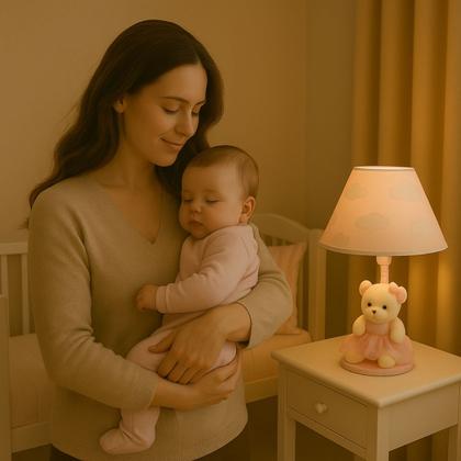 Imagem de Abajur Infantil Bebê Luminária Nuvem Chuva De Amor