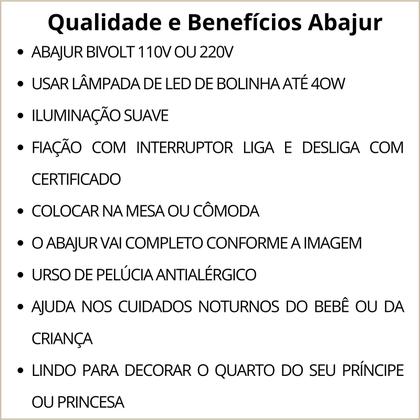Imagem de Abajur Infantil Cabeceira Quarto Bebê Criança - Azul