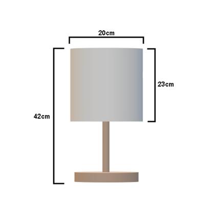 Imagem de Abajur Infantil Corações com Cristal 20x41 Cm