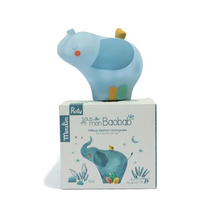 Imagem de Abajur Infantil Luminária Formato de Elefante - USB