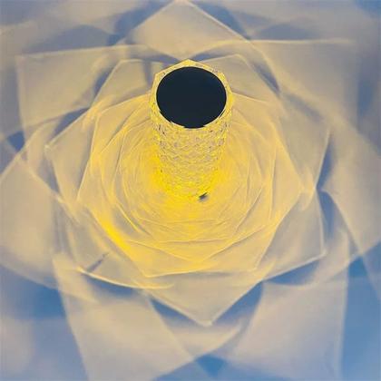 Imagem de Abajur Led Luminaria De Mesa Cristal Usb C/Controle 16 Cores