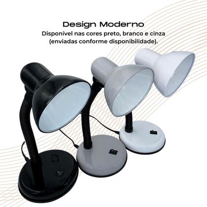 Imagem de Abajur Luminária Cabeceira Mesa Com Base Flexível Dobrável Articulável Para Quarto Estudos