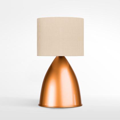 Imagem de Abajur Luminária De Mesa Clássico Bojudo Cobre Com Cúpula Para Decoração Casa e sala, Quarto e Cabeceira De Cama, Escritório leitura e Estudar